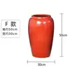 Nuevo Jarrón Cerámico Rojo de Pie Estilo Chinoiserie Ornaments Maceta de Barro para Ramas Secas Maceta Decoración Suave para Hotel Restaurante Casa