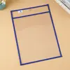 En stock: Bolsas transparentes de PVC tamaño 25.5*36, carpetas rojas de calco para uso estudiantil y de borrado en seco, disponibles en 10 colores, bolsas PET de borrado en seco