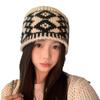 LC Mesmo Estilo Chapéu de Malha Feminino Outono e Inverno Lã Misturada Vintage Chapéu de Lã Quente Grande Cabeça Ware Chapéu Frio Chapéu de Cabeça Masculino