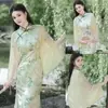 2025 Novo Estilo Fino Recortado Artístico Estilo Preguiçoso Cardigã de Tricô com Xale Externo Tipo Cheongsam Manto Retrô