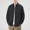 Nova Camisa Casual Japonesa Retro de Manga Longa para Homens Outono 2026, Estilo Minimalista de Luxo Leve, Tendência Americana