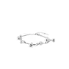 Pulsera de plata de orquídea de lirio para mujer, joyería de lujo ligero, nicho, exquisita, nueva 2024, pulsera de plata para niña, regalo de cumpleaños