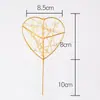 Decoración de pastel tridimensional Perla de Hierro Luna estrella forma de corazón tarjeta forma de corazón tarjeta de decoración para hornear pastel de hierro enchufe