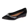 Nuevos Zapatos Planos de Moda de Noche Estilo Francés con Pedrería y Punta Puntiaguda para Mujer, Boca Baja, Aumento Oculto de Altura, Suela Suave, Adecuados para Viajar al Trabajo