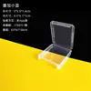 Caja de almacenamiento rectangular plana transparente para piezas de hardware, componentes electrónicos, caja de embalaje de plástico, caja de almacenamiento de tarjetas con anzuelo