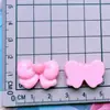 Grampo de Cabelo Laço Coração Colorido Brilhante Corda de Cabelo Furo de Sapato Fivela para Sapato Material Artesanal DIY Acessórios de Resina