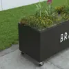 Vaso de Flores para Pátio Externo Varanda Praça da Rua Dourada Divisória Caixa de Flores de Ferro Departamento de Vendas Calçada Calha Retangular para Plantio de Flores