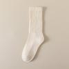 Calcetines de felpa para mujer, invierno, con forro polar, gruesos, a media pantorrilla, de algodón, estilo japonés jk, cálidos, de felpa, largos, casuales, moda ins