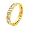 Venta Caliente Transfronteriza Anillo de Acero de Titanio con Circonita Lleno de Estrellas Anillo de Pareja Atmósfera Simple Anillo de Diamante Fabricante de Joyería Suministro Directo