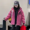 Chaqueta 3 en 1 a prueba de viento e impermeable para niñas, nuevo estilo otoño/invierno, chaqueta con capucha para exteriores para niños, moderna y genial