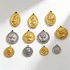 Acessórios de Joias de Luxo Leve Pingente Único Banhado a Ouro 18K Cabeça de Beleza Pingente Transfronteiriço Colar Pingente de Joia