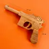 Artesanías de Madera Nostálgicas Modelo de Pistola con Relieve de Roble Retro Cultural y Creativo Pistola de Juguete para Niños Artesanía de Madera al por Mayor