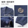 Traje de Algodón Puro de Manga Larga Grueso Sándwich de Algodón Aire Acolchado Fino Pijamas Otoño e Invierno Ropa de Casa Masculina para Mediana Edad y Adultos Mayores