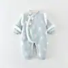Mameluco de Invierno Acolchado para Bebé Niños y Niñas, Ropa para Recién Nacidos Estilo Chino, Conjunto de Otoño para Salir