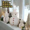Boneco de Neve de Terracota Transfronteiriço Boneco de Neve de Resina em Cor Retro Decoração de Natal Mesa Boneco de Neve de Natal