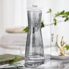 Vaso de Vidro em Formato de Cone Estilo Nórdico Ins Simples Grande Transparente para Bambu da Sorte Hidropônico Ornamento de Arranjo de Flores para Mesa de Escritório Sala de Estar