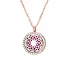 Collar Difusor de Aromaterapia para Mujer, Colgante Hueco en Oro Rosa, Puede Contener Aceites Esenciales, Apertura y Cierre Magnéticos, Venta al por Mayor de Joyería