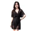 Traje de baño de una pieza para mujer para aguas termales nuevo traje de baño conservador para mujer traje de baño de falda negra pequeña traje de baño de celebridad de playa en línea traje de baño para adulto