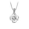 Collar de trébol de cuatro hojas de plata esterlina S925 para mujer, colgante único de diamante, cadena de clavícula, regalo de San Valentín, cumpleaños para novia, moda japonesa y coreana.
