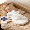 Saco de dormir de seda de morera Bibiwan, hecho de algodón puro, calidad grado A, adecuado para primavera y otoño, diseñado para recién nacidos, y presenta un diseño de una sola pieza para evitar sobresaltos y que se quiten la manta