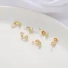 Hebilla de bolsa con caparazón que conserva el color, cierre de gancho con forma de estrella de cinco puntas y corazón con flor, relleno de oro de 14K, hebilla de tarjeta final, materiales para manualidades, accesorios para joyería