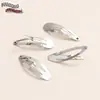 Clipe Oval Gota d'Água de Aço Inoxidável 201 Clipe BB Clipe Oco Nu Clipe Lateral Semi-acabado Acessório de Cabelo Acessório de Pente de Cabelo