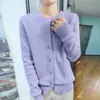 Suéter de cárdigan tejido clásico para mujer, cuello redondo, corte holgado, mangas largas, adecuado como prenda exterior, fino, nuevo estilo primavera/otoño, versátil y elegante