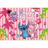 Estilo Hawaiano Stitch Stitch Dibujo Animado Fiesta de Revelación de Género Fondo de Foto de Cumpleaños Accesorios