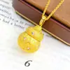 Loja de Joias de Liga de Cobre Mesmo Estilo Pingente Colar de Abóbora Gorda Cravejado com Diamantes, Abridor, Pingente de Fortuna Estilo Chinês, Presente para Idosos