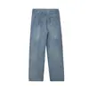 Ropa de Hombre Xintang 2026 Verano Nuevo Estilo Americano Holgados Pierna Ancha Rectos Lavados Jeans de Seda de Hielo Pantalones Largos