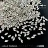 5A Zircônio Branco Deslumbrante Borda Chanfrada Decorações de Zircônia Mini Pequenas para Nail Art Fundo Plano Diamantes Formato Losango Strass para Unhas Atacado