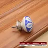Maçaneta de Armário Redonda em Aço Inoxidável com Cerâmica, Formato de Abóbora, Furo Único, para Armários, Gavetas e Guarda-Roupas