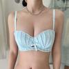 Lencería de encaje dulce para mujeres con pechos pequeños, efecto push-up, copa sin huecos, sin tirantes, pecho plano grande, sujetador sexy Pure Lust