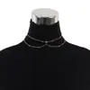 Cadena de Confinamiento* Cadena Corporal con Colgante de Diamante Brillante Cadena de Sujetador Sexy Cadena de Lencería Sexy Cadena para el Cuello de Tentación Collar