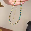 Moda Verão Nova Simples Fresca Abaco Contas Colar Luxo Leve Nicho Elegante Corrente para Clavícula Versátil