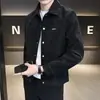 Jaqueta masculina 2024 outono e inverno nova bandido bonito moda marca alta lapela camurça roupas de primavera casaco masculino