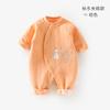 Roupas de recém-nascido desossadas de corpo inteiro macacão de algodão puro bebê roupa interior térmica engrossado romper romper outono e inverno