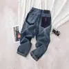 Calça Harem Feminina Plus Size Primavera e Outono Nova Figura em Pera Solta Emagrecimento Petite Retro Calça Pai