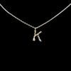 Collar de letras femenino europeo y americano ins collar de circonitas de oro de 18k diseño nicho cadena clavicular temperamento simple cadena de suéter