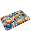 Tapete de Piso de Tierra de Diatomeas con Diseño 3D de Concha Marina y Estrella de Mar, Fuerte Absorción de Agua, Secado Rápido, Antideslizante, Tapete de Baño Colorido para la Entrada del Baño