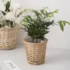 Macetas de Mimbre Estilo Pastoral, Cestas Decorativas de Flores Tejidas a Mano, Plantas Suculentas, Macetas Creativas, Cestas de Flores Personalizadas para Balcón