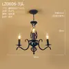Lámpara Colgante Estilo Industrial Retro Americano, Iluminación Vintage de Hierro para Cafetería, Lámpara de Vela para Restaurante, Minimalista Nórdico Comercial
