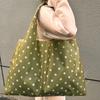Bolsa dobrável de proteção ambiental de desenho animado japonês bolsa de compras de proteção ambiental em tecido Oxford bolsa de armazenamento portátil bolsa grande de compras de supermercado