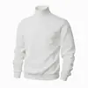 Suéter Jacquard Masculino Cor Lisa Gola Alta Manga Longa Tamanho EU Amazon Malha Casual Slim Fit Cor Lisa
