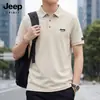 Camisa Polo para Hombre Jeep Spirit con Logo Bordado, Cuello Camisero, Mangas Cortas, Casual Deportivo, Producto Oficial Jeep
