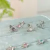 Clavos de Hueso de Oreja con Circonita de Saturno de Colores Microincrustados Acero de Titanio 316L Piercing Clavos de Hueso de Oreja Pendientes Pendientes Pendientes