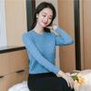 Suéter Tricô Pulôver Twist Retrô Francês para Mulheres Roupa de Exterior Primavera e Outono Padrão de Gancho Manga Longa Estilo Slim Curto Novo Estilo 2025