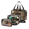 Bolsa de Cosméticos, Bolsa Portátil Impermeável Estilo Coreano Transparente para Praia, Banho e Natação, Bolsa de Higiene Pessoal para Produtos de Skincare, Bolsa de Armazenamento