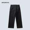 Pantalones de Lana para Hombre APO Ropa de Hombre Otoño e Invierno Gruesos Sentido Avanzado Sueltos Rectos Pantalones Casuales de Negocios Pantalones