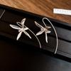 Aretes de Flor de Iris Super Hada, Aretes Modernos y Versátiles, Aretes Elegantes para el Trabajo, Lujo Ligero y Gama Alta al por Mayor